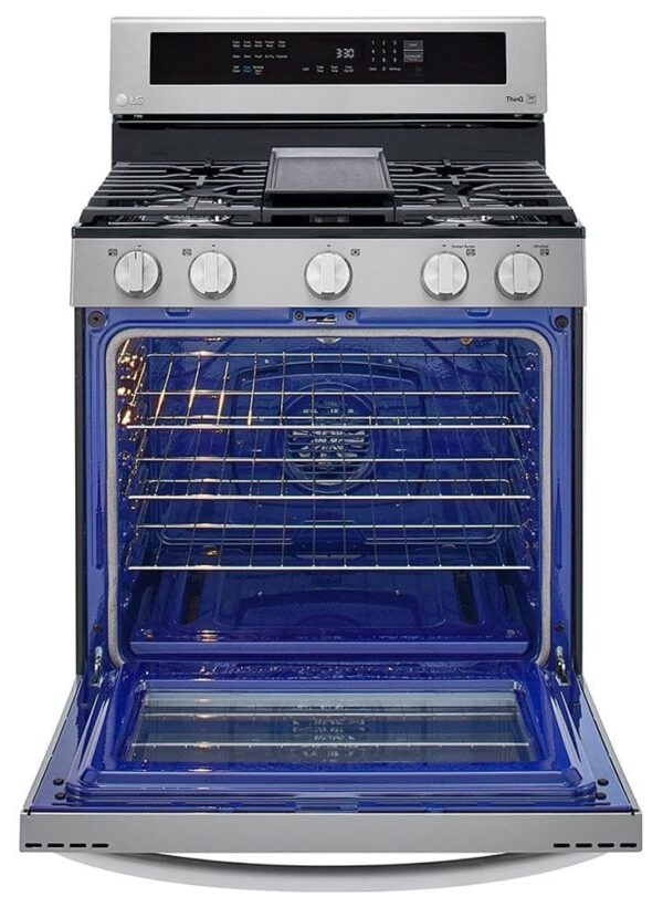 Cuisinière intelligente au gaz LG 30'', Convection véritable, Friture à air, 5.8 pi.cu, Stainless - LRGL5825F – Image 2