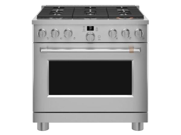 Cuisinière au gaz 36", Style commercial, 6 brûleurs, Stainless - CGY366P2TS1