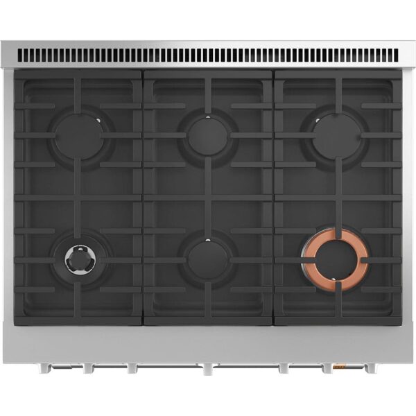Cuisinière au gaz 36", Style commercial, 6 brûleurs, Stainless - CGY366P2TS1 – Image 3
