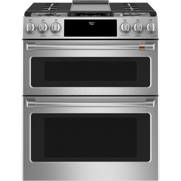 Cuisinière au gaz double four 7 pi.cu, Convection, Stainless - CCGS750P2MS1