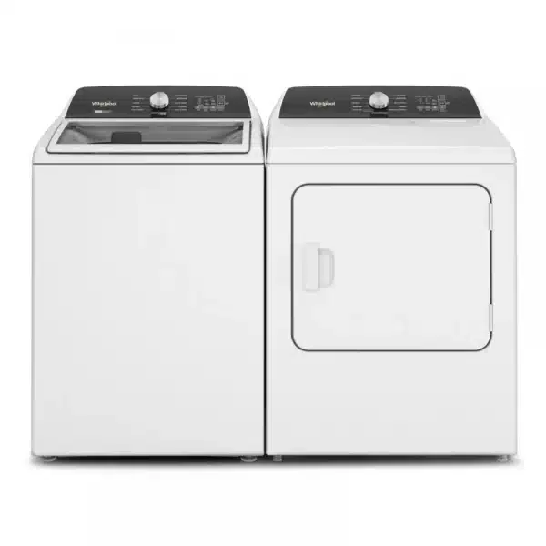Combo Laveuse & Sécheuse Whirlpool – 28", Haute capacité, Blanc - WTW5015LW & YWED5010LW