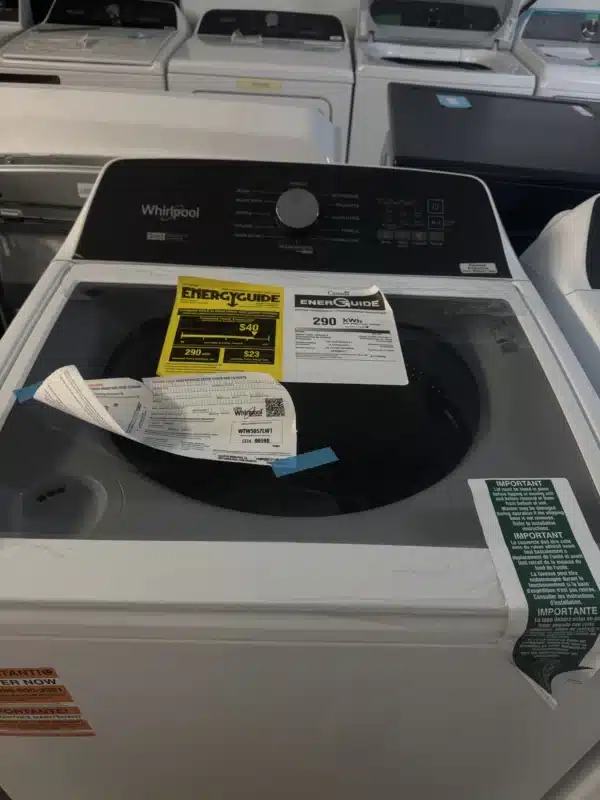 Combo Laveuse & Sécheuse Whirlpool – 28", Haute capacité, Blanc - WTW5015LW & YWED5010LW – Image 4