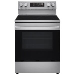 Cuisinière électrique 30", LG, 6,3 pi³, convection, Air Fry, autonettoyante, inox – LREL6323S