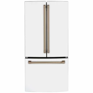 Réfrigérateur à portes françaises Café 33 pouces, 18,6 pi³, profondeur de comptoir, blanc – CWE19SP4NW2